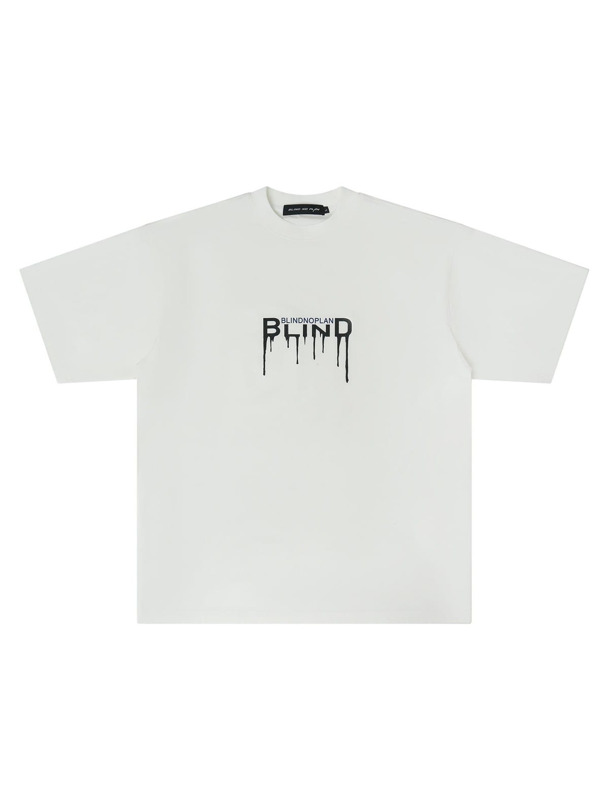 BLINDNOPLAN Screen Print Cotton Blend T Shirt in White