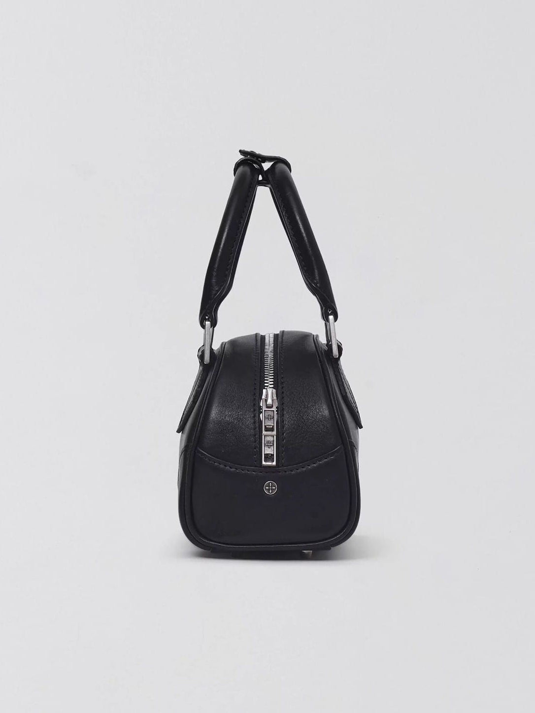 SMFK Phantom Leather Top Handle Bag in Black