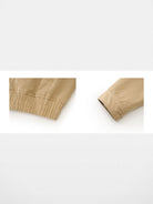PUKI Washed Cotton Barn Jacket in Khaki - Detail