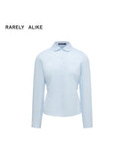 RARELY ALIKE Scalloped Peter Pan Collar Blouse in Sky Blue