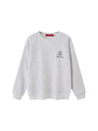 SweetChilling Embroidered Logo Cotton Sweatshirt in Heather Gray