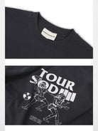 SOD Vintage Wash Tour Graphic T Shirt in Gray