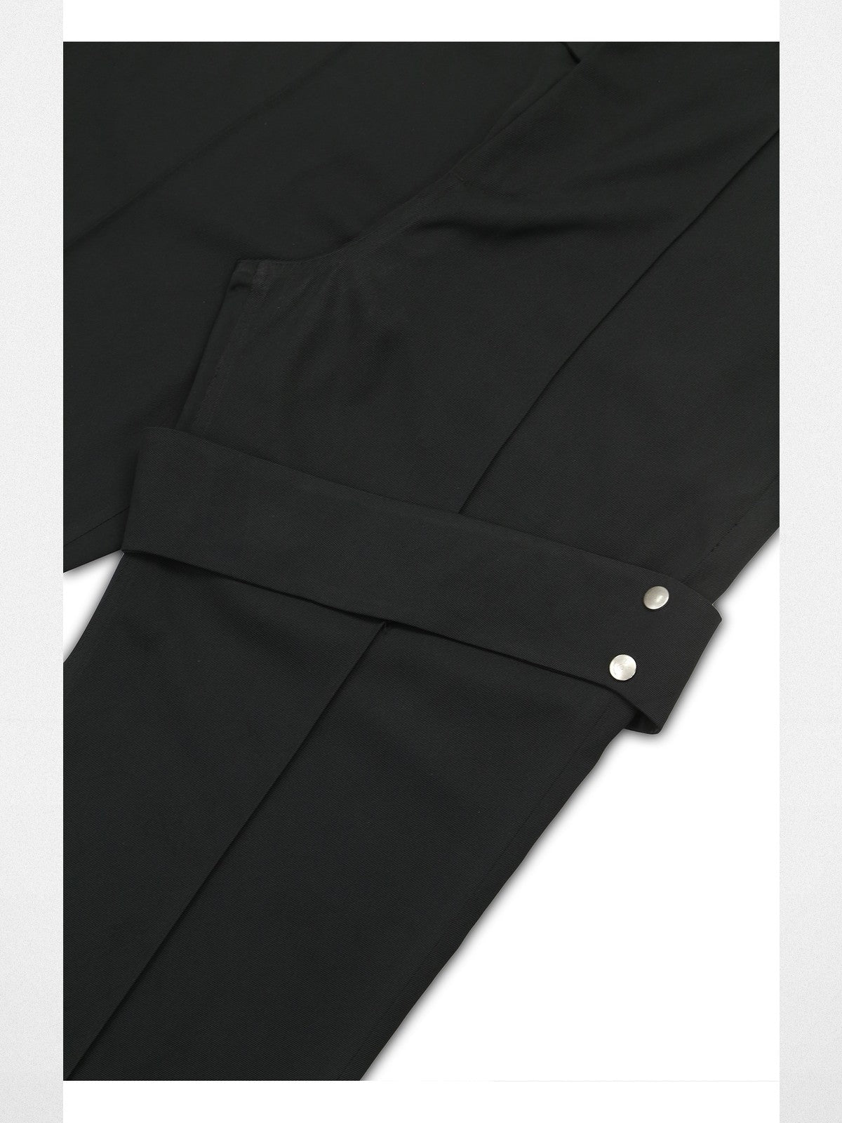 SOD Detachable Strap Straight Leg Trousers in Black - Detail