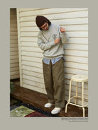USAGE Reversible Sorona Blend Sweatshirt in Gray - On Male Model