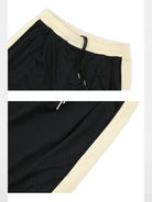SOD Contrast Panel Mesh Shorts in Black - Detail
