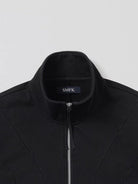 SMFK Cotton Zip Up Track Jacket in Black - Detail