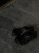 JCAESAR STUDIO Horsehair Platform Derby Shoes in Black - Lifestyle