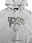 UNKNOWNWORLD Distressed Punk Print Hoodie in Gray