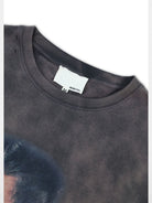 SOD Distressed Vintage Wash Portrait Tee in Purple - Detail