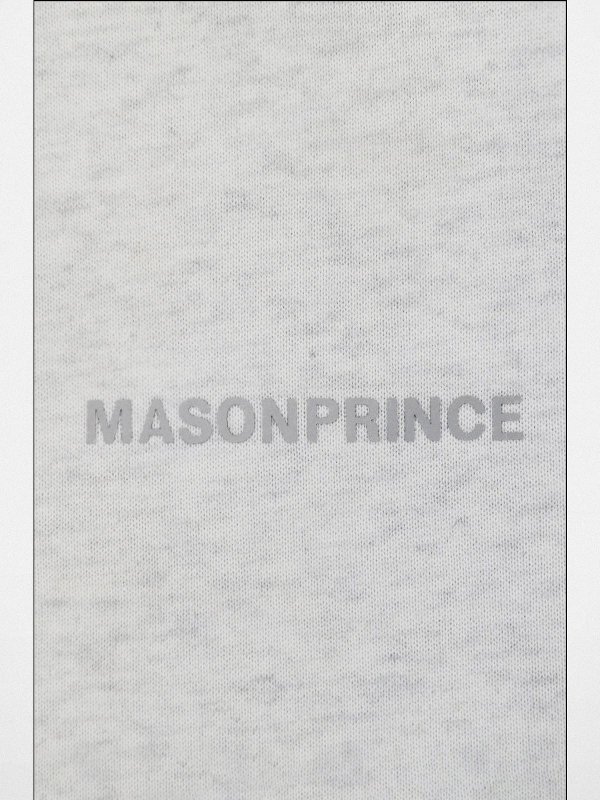 MASONPRINCE Structured Cropped T Shirt in Heather Gray - Detail