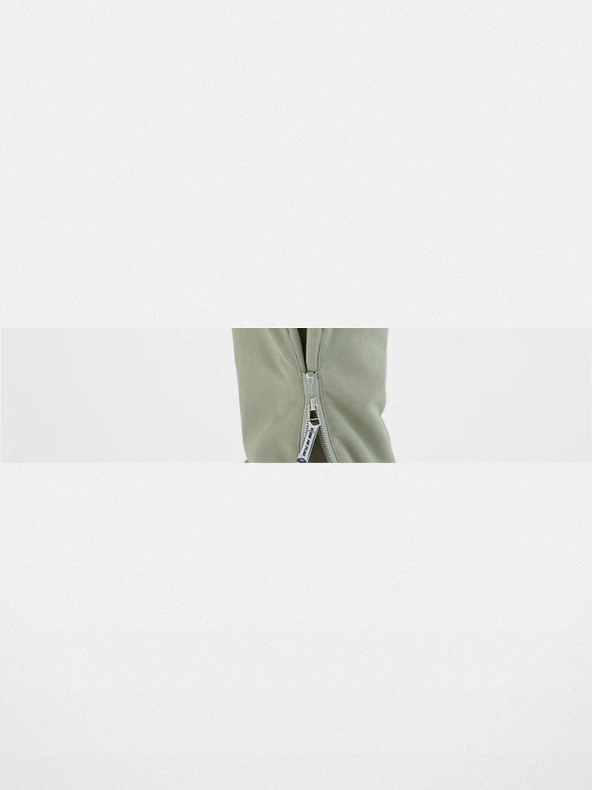 BLINDNOPLAN Adjustable Zip Hem Cotton Sweatpants in Mint - On Model