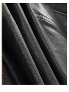 ACSENSE STUDIO Triangle Cut Sheepskin Jacket in Black - Detail