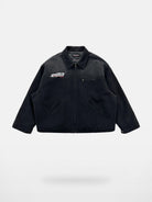 UNKNOWNWORLD Sun Faded Canvas Racing Jacket in Black