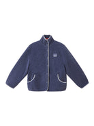 SweetChilling Double Layer Fleece High Collar Jacket in Navy Blue