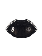 MASONPRINCE Convertible Layered Cotton Skirt Shorts in Black