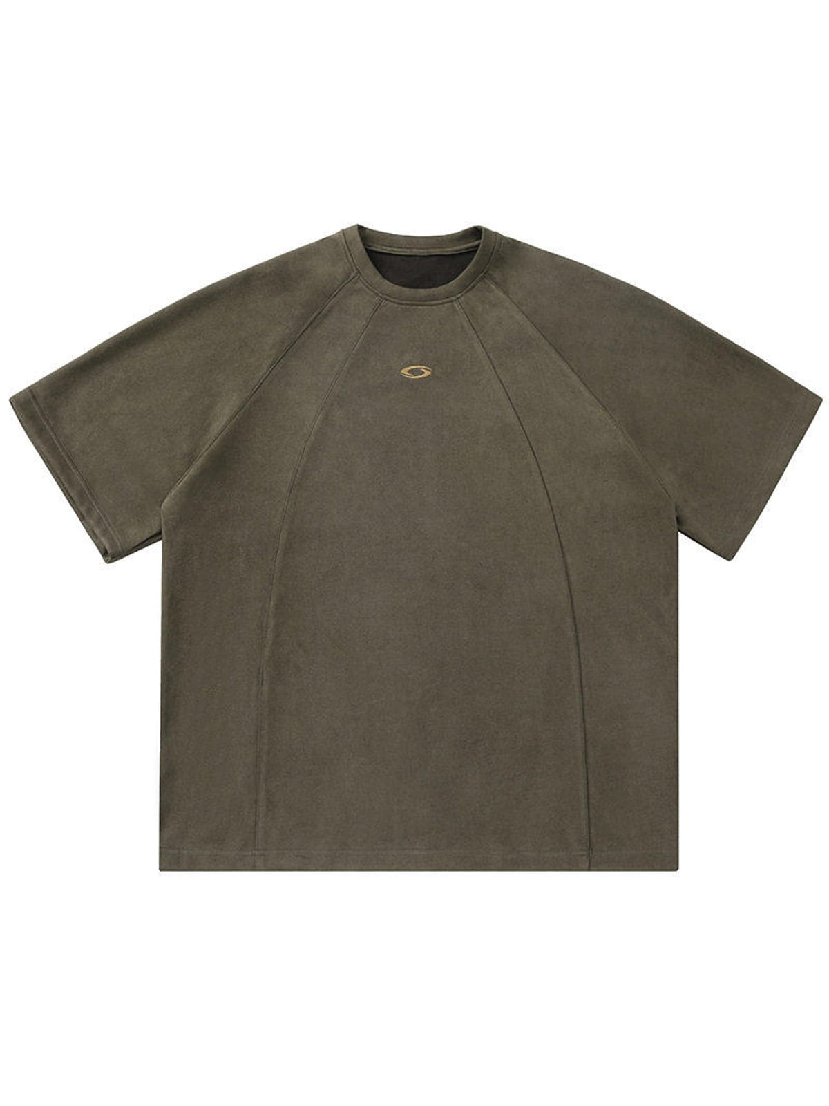 MASONPRINCE Suede Short Sleeve T Shirt in Olive
