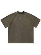MASONPRINCE Suede Short Sleeve T Shirt in Olive