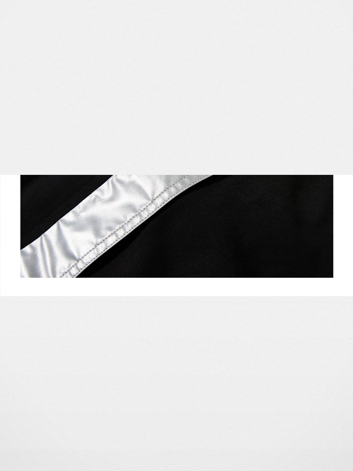 BLINDNOPLAN Reflective Strip Stand Collar Jacket in Black - Detail