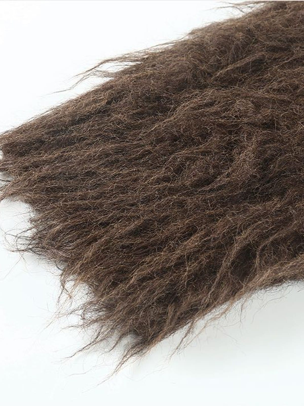 D5ove Shaggy Poly Wool Cardigan in Brown - Detail