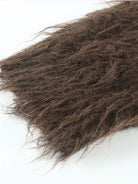 D5ove Shaggy Poly Wool Cardigan in Brown - Detail