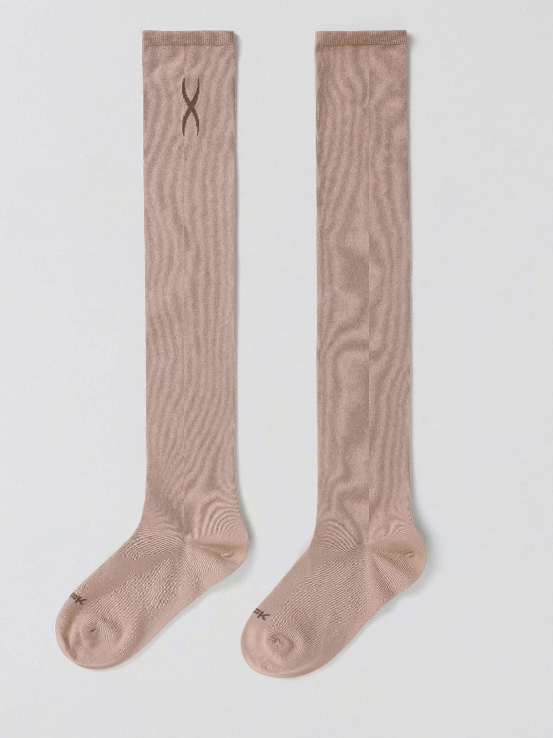 SMFK Cotton Blend Athletic High Socks in Beige
