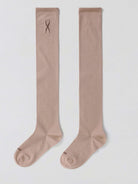 SMFK Cotton Blend Athletic High Socks in Beige