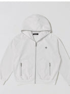 SMFK Oversized Cotton Wool Zip Up Hoodie in White