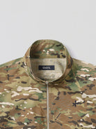 SMFK Camouflage Zip Up Cropped Jacket in Beige - Detail