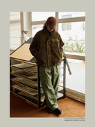 USAGE Wide Wale Corduroy Deck Jacket in Brown - On Male Model