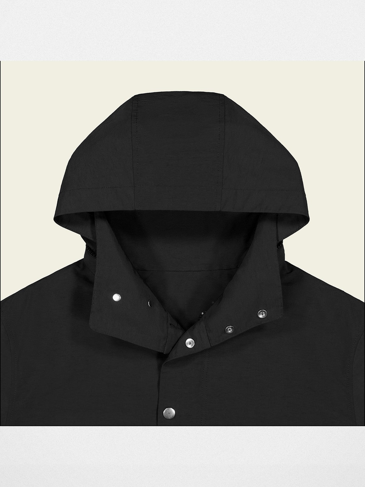 FaxCopyExpress Drawstring Hem Cropped Jacket in Black - Detail
