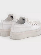 SMFK Distressed Canvas Skate Sneakers in White