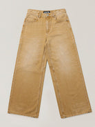 SMFK Distressed Dirty Wash Wide Leg Jeans in Brown