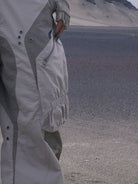 PERSONSOUL Panelled Cotton Cargo Pants in Gray - On Model