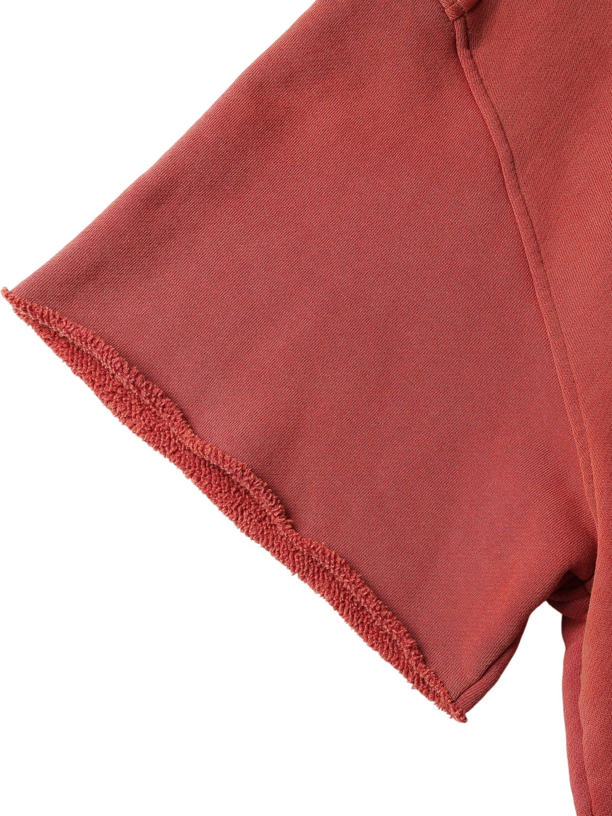 D5ove Heavyweight Boxy Cotton T Shirt in Burgundy - Detail