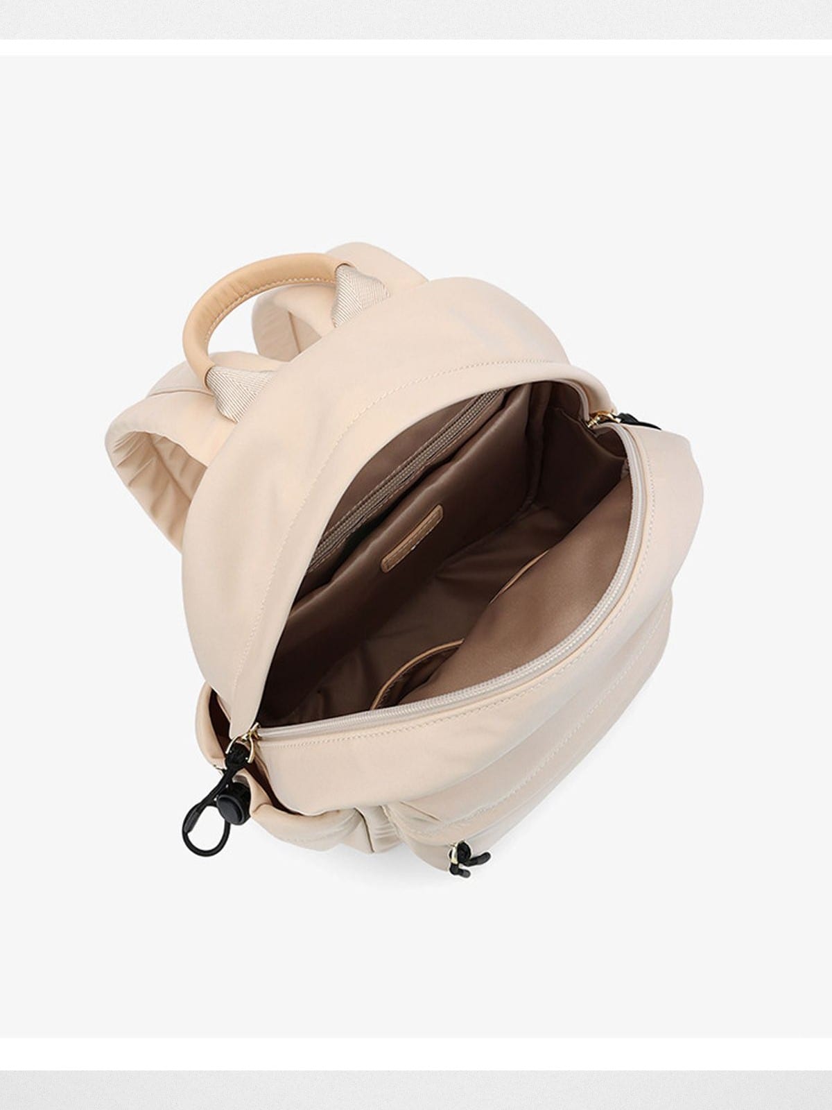 HONGU Nylon Dome Backpack in Cream