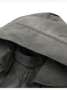 D5ove Structured Washed Cropped Jacket in Gray - Detail