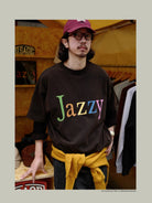 USAGE JZ Festival Graphic Cotton T Shirt in Black - On Male Model