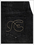 Fax copy express Curved Panel Dirty Wash Jeans in Gray - Detail
