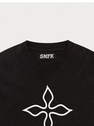 SMFK Oversized Cross Print Cotton Sweatshirt in Black - Detail