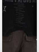 MASONPRINCE Reversible Parody Graphic Cotton T Shirt in Black - Detail