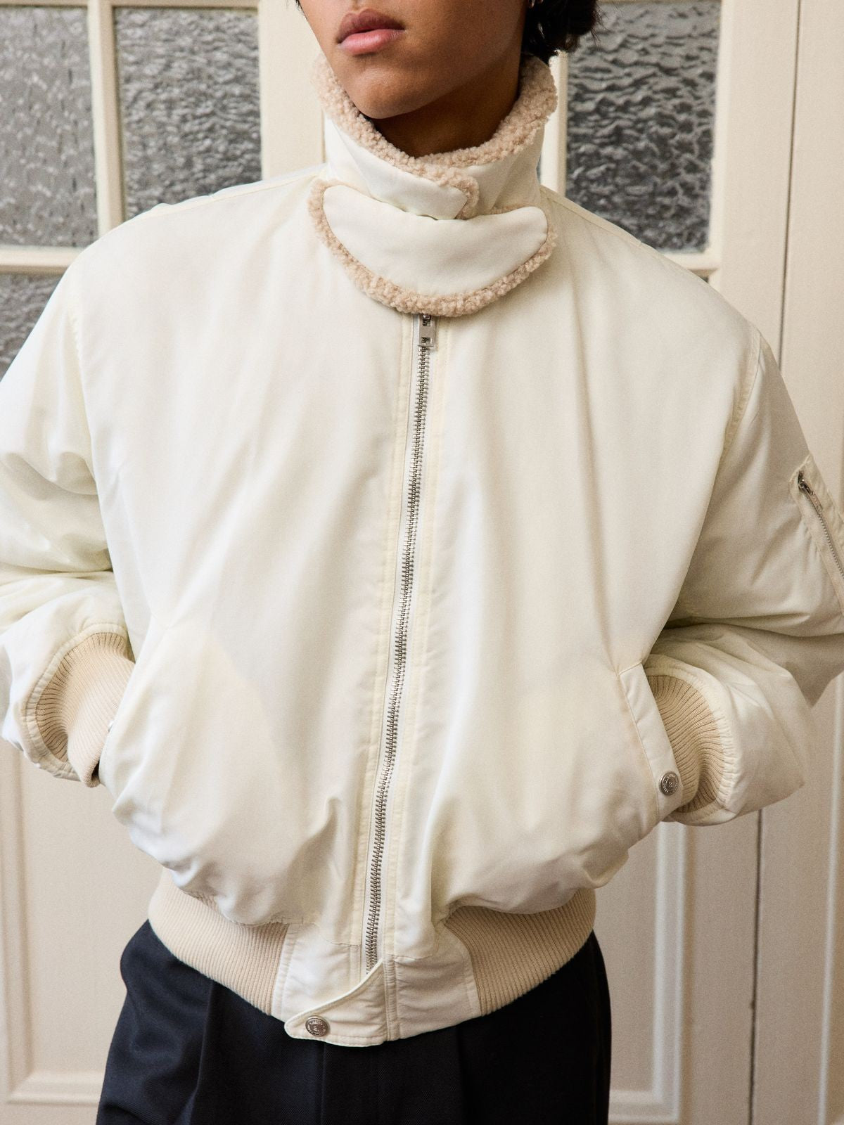 Retro 21 Thinsulate Padded B 15 Jacket in Yellow - On Male Model