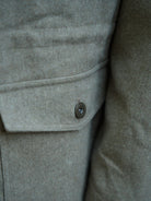 Retro 21 Wool Blend Contrast Collar Jacket in Khaki - Detail