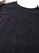 D5ove Striped Collarless Cotton Sweatshirt in Black - Detail