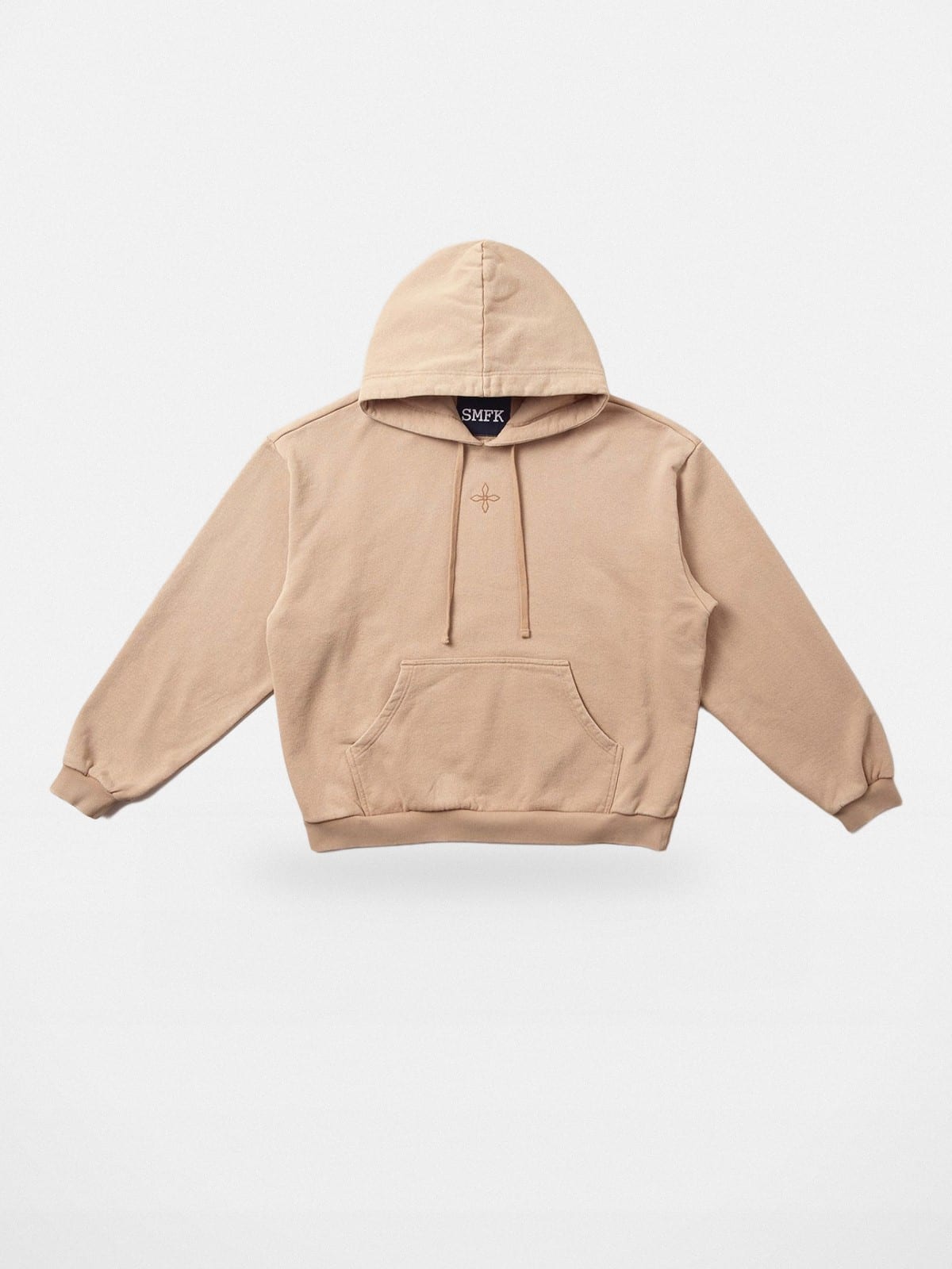 SMFK Vintage Camouflage Cotton Hoodie in Beige