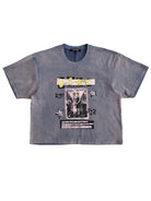 UNKNOWNWORLD Sun Faded Distressed Graphic T Shirt in Denim