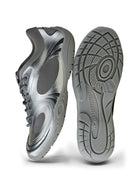OLDORDER Metallic Chunky Track Sneakers in Silver