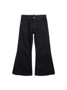 SIMPLE PROJECT Raw Selvedge Boot Cut Jeans in Navy
