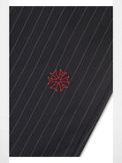 SOD Melvins Embroidered Pinstripe Trousers in Black - Detail