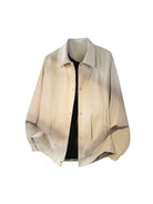 MEDM Collared Snap Front Jacket in Beige