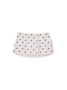 SweetChilling Double Breasted Polka Dot Mini Skirt in White